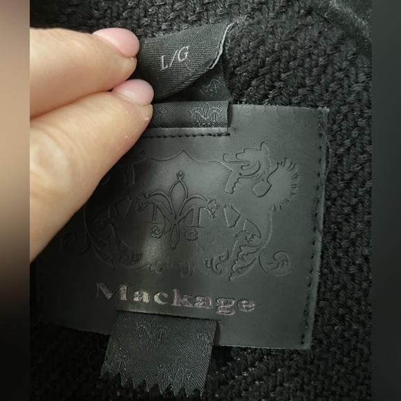 Mackage Black Textured Wool Coat Size L - Picture 11 of 15